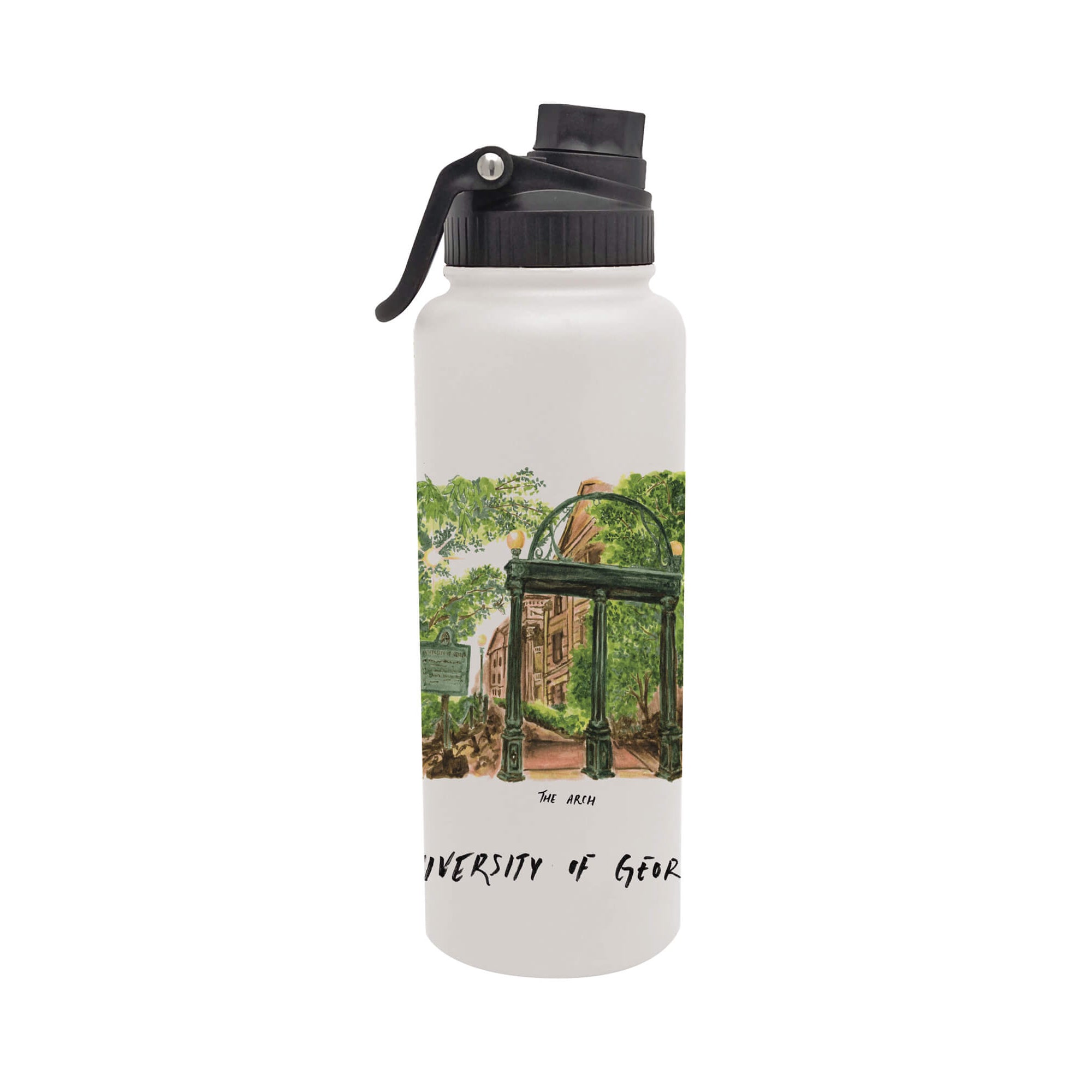 Georgia Bulldogs 34oz Aqua Bottle by Laura Wilcox