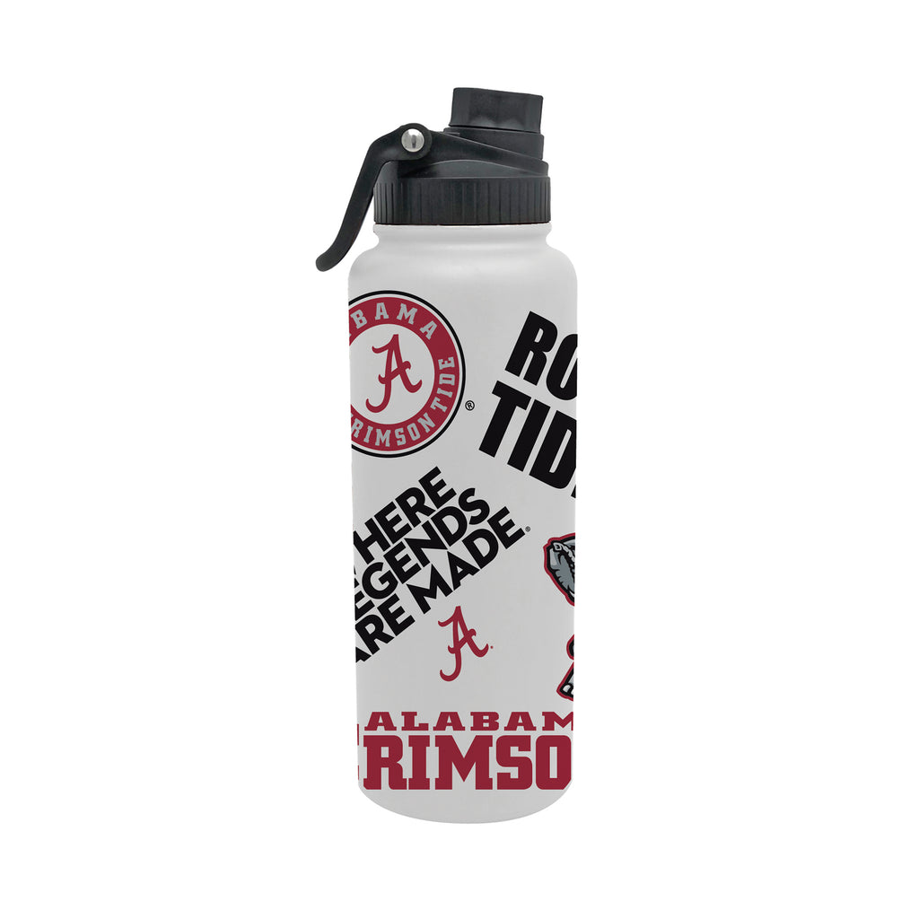 Alabama Crimson Tide 34oz Stainless Steel Medley Aqua Bottle