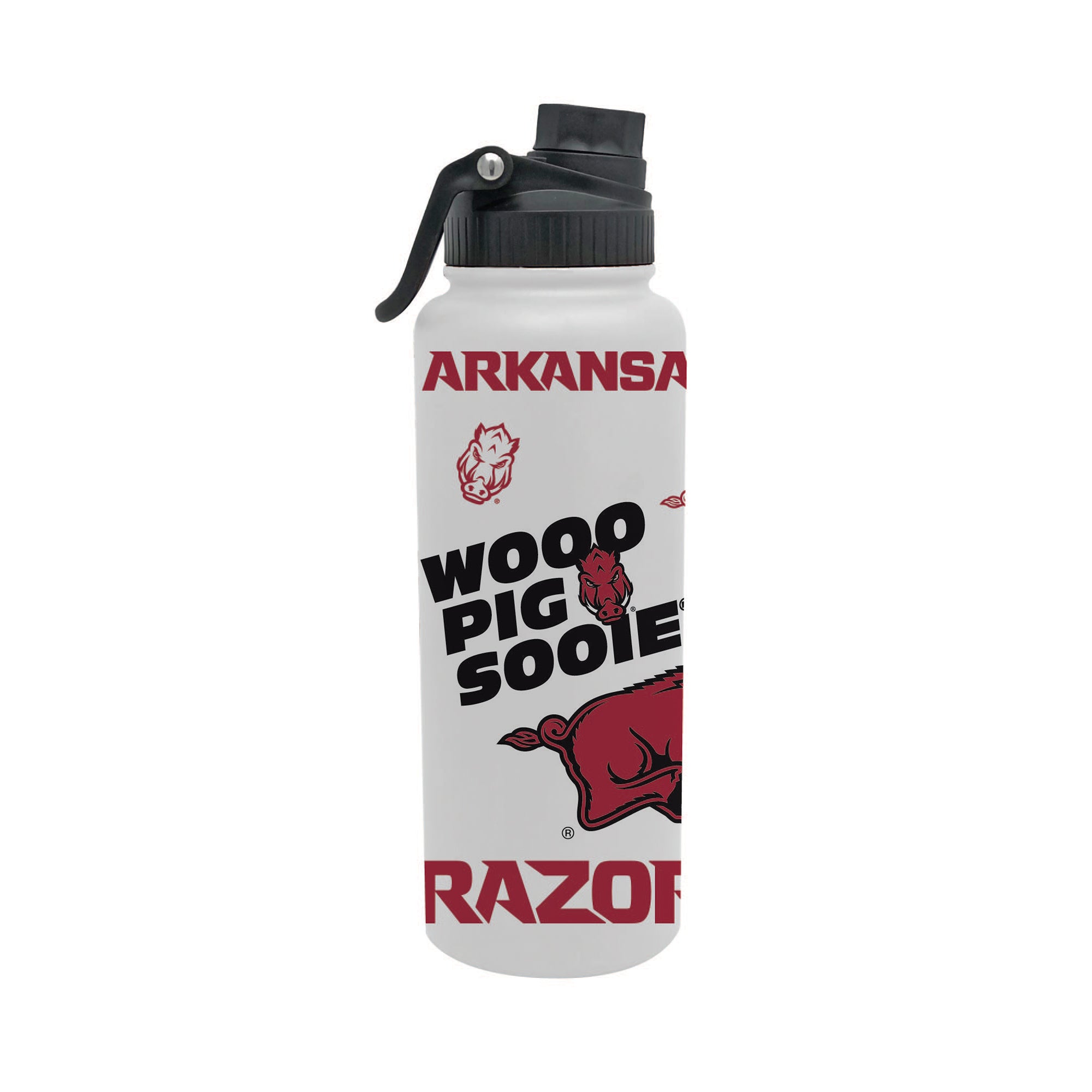 Arkansas Razorbacks 34oz Stainless Steel Medley Aqua Bottle