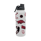 34oz Arkansas Razorbacks Basketball Sketch Aqua Bottle