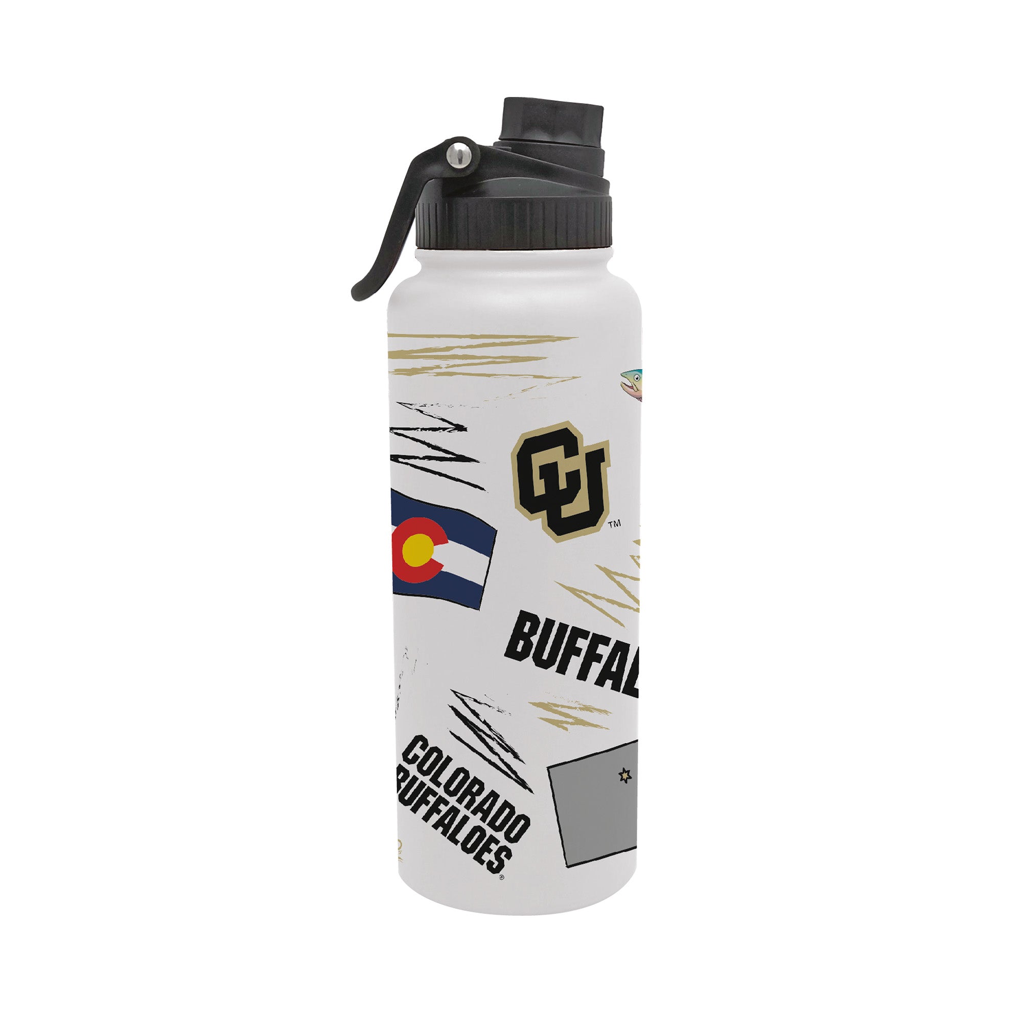 34oz Colorado Buffaloes Local Aqua Bottle
