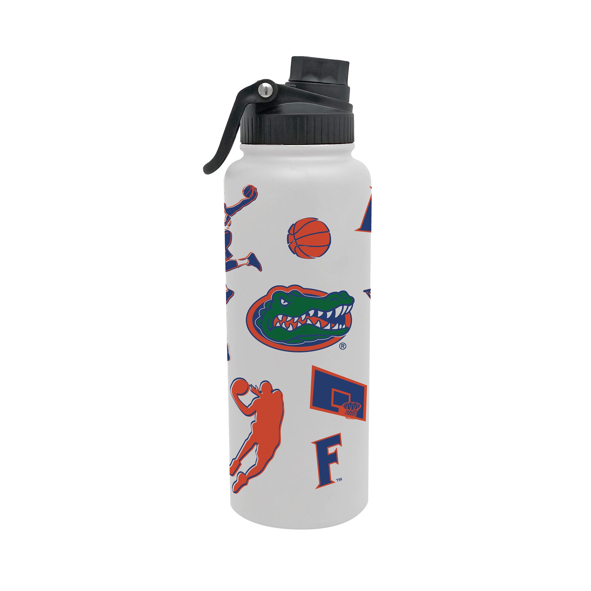 34oz Florida Gators Basketball Sketch Aqua Bottle