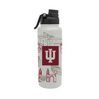 Indiana Hoosiers 34oz Campus Line Art Aqua Bottle