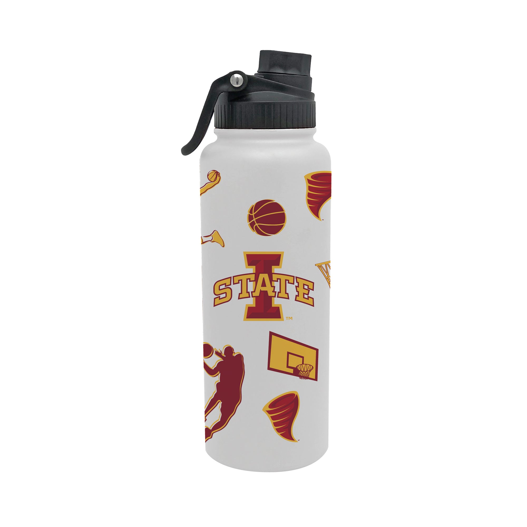 34oz Iowa State Cyclones Basketball Sketch Aqua Bottle