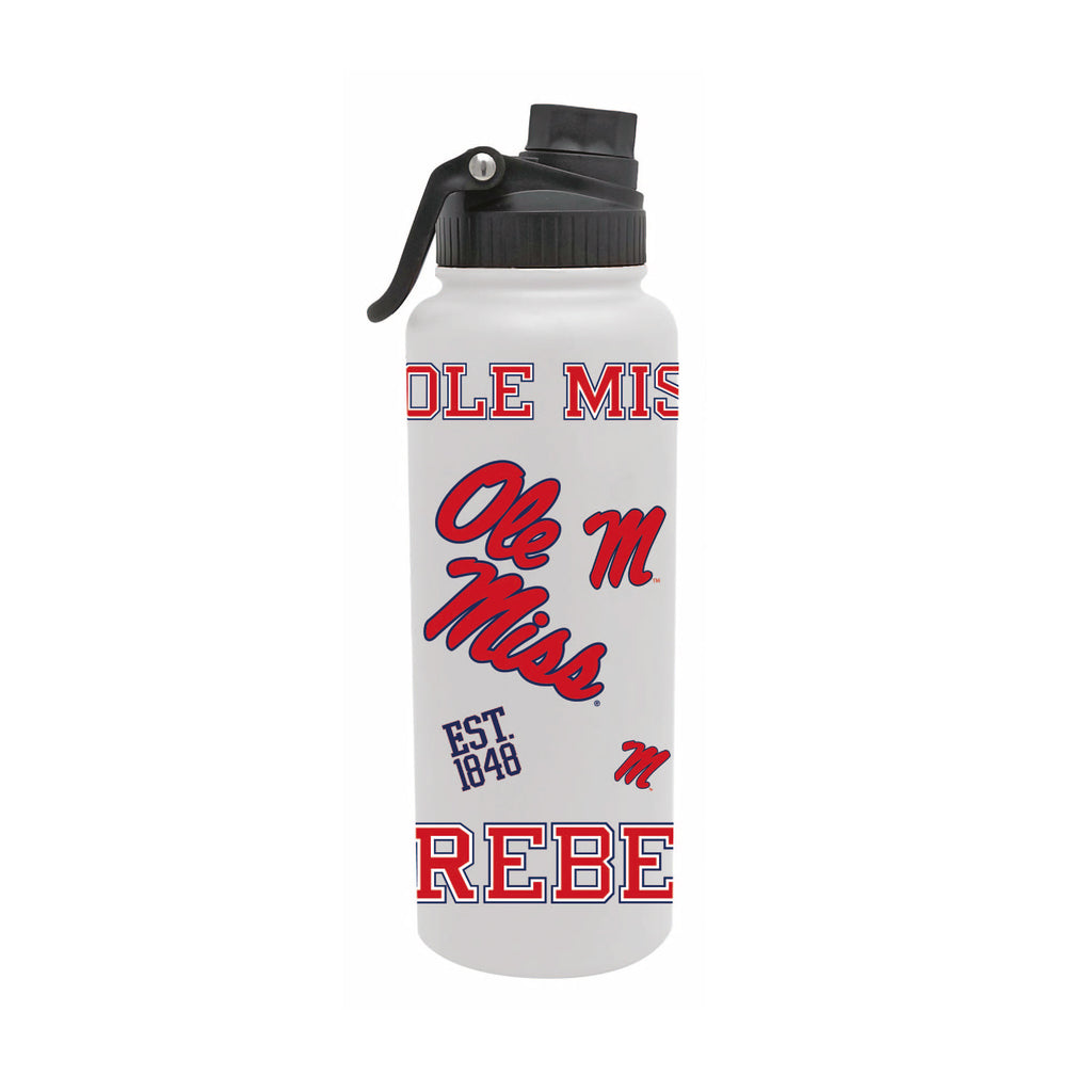 Ole Miss Rebels 34oz Stainless Steel Medley Aqua Bottle