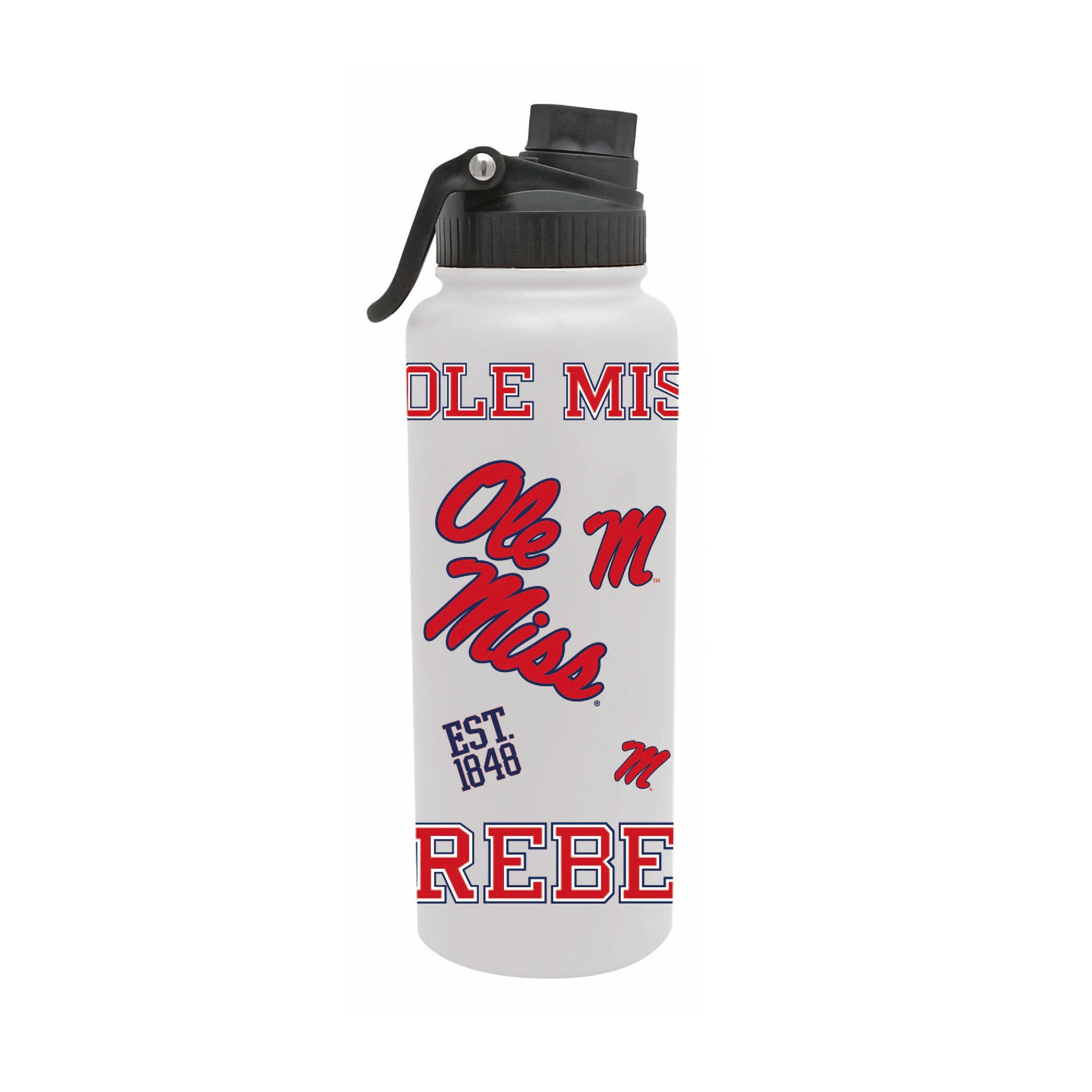 Ole Miss Rebels 34oz Stainless Steel Medley Aqua Bottle