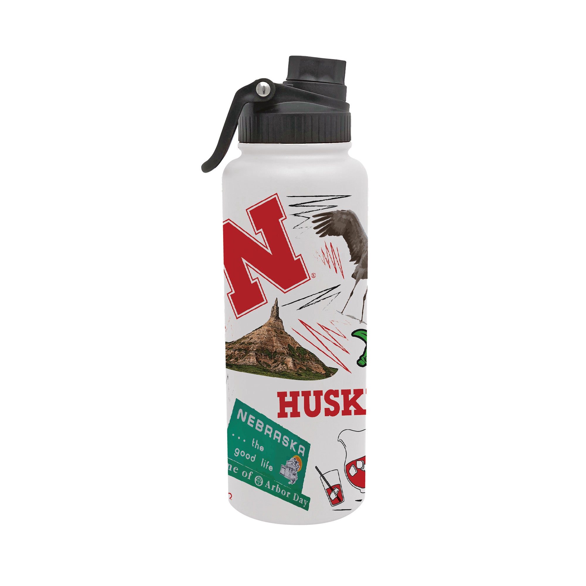 34oz Nebraska Cornhuskers Local Aqua Bottle