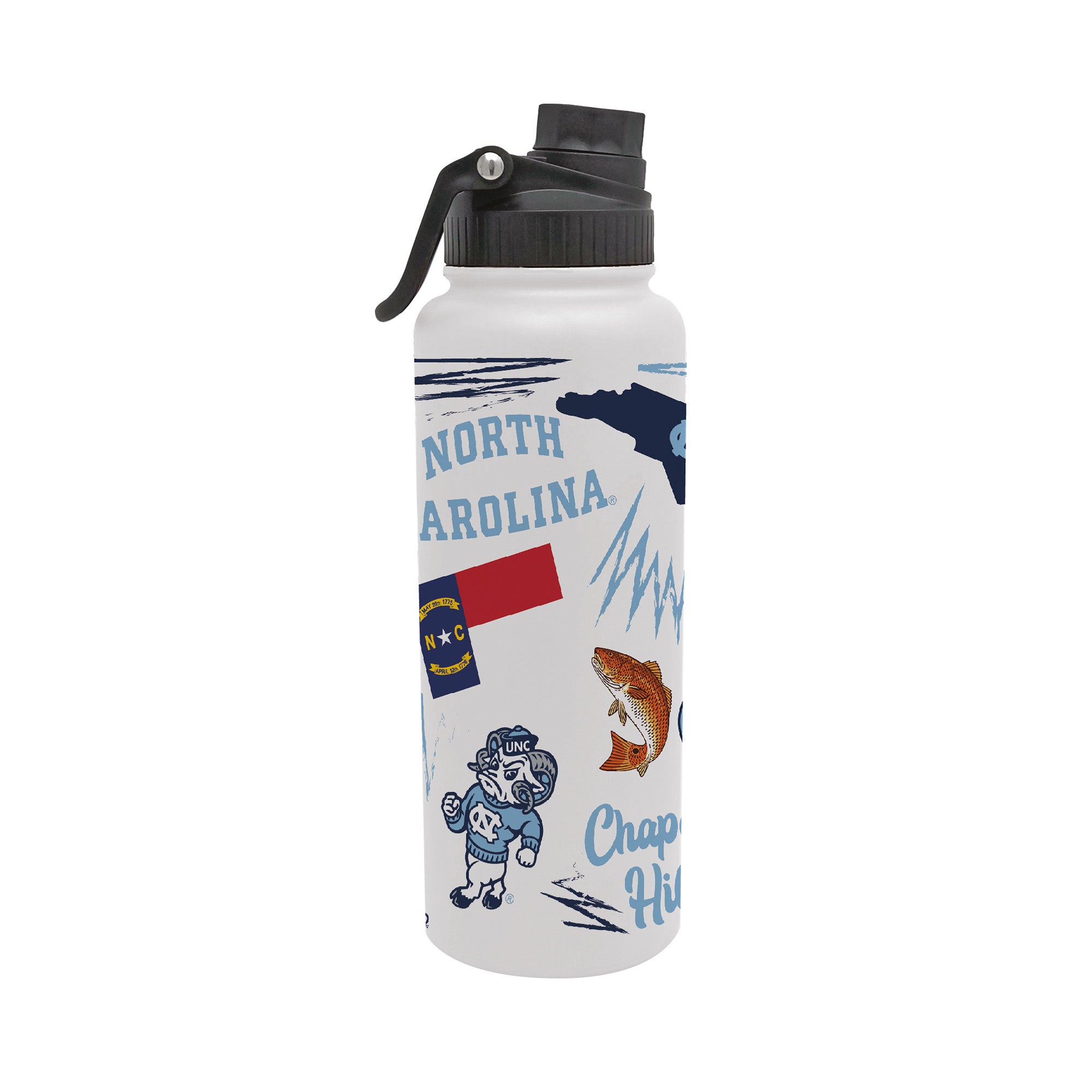 34oz North Carolina Tar Heels Local Aqua Bottle