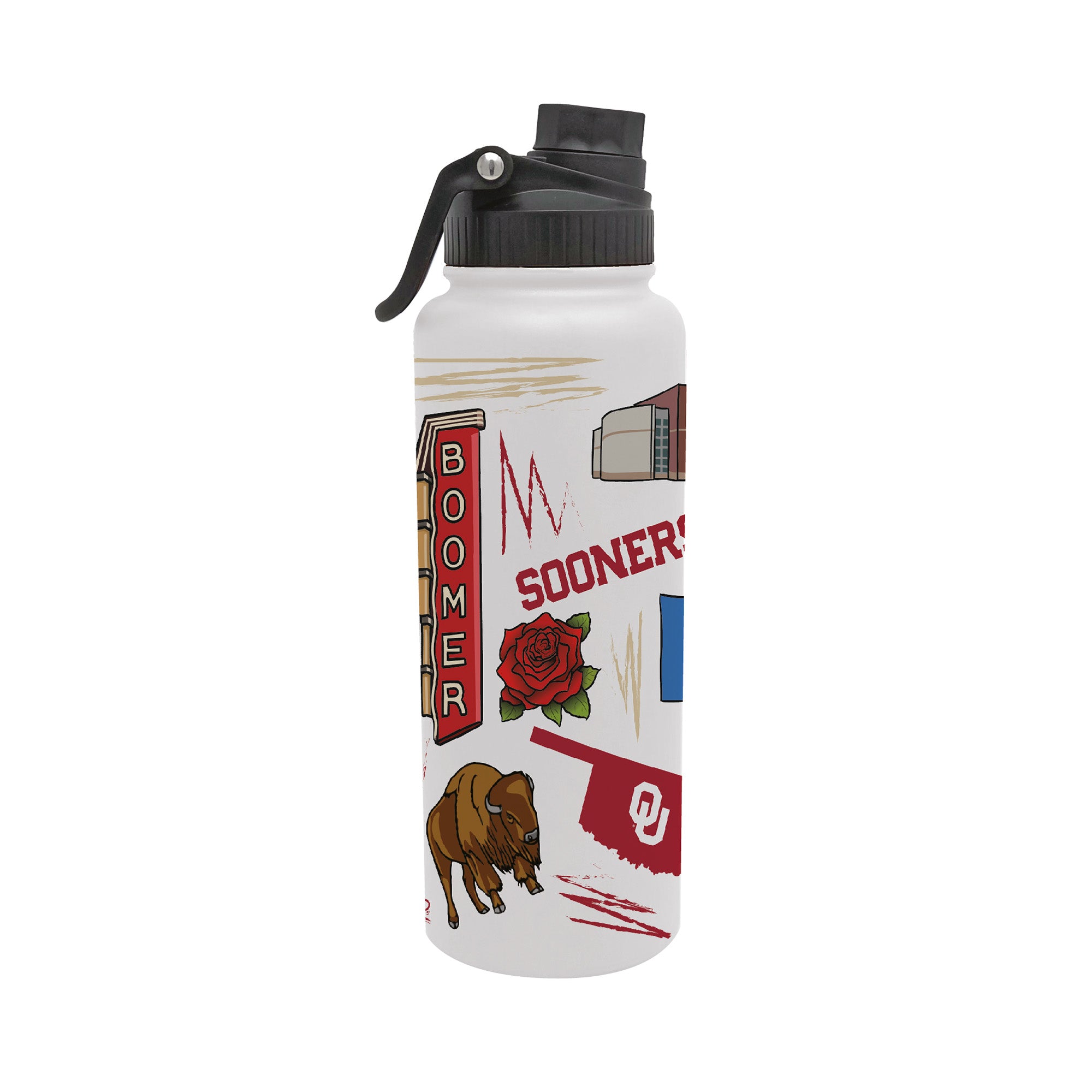 34oz Oklahoma Sooners Local Aqua Bottle