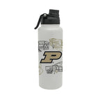 Purdue Boilermakers 34oz Campus Line Art Aqua Bottle