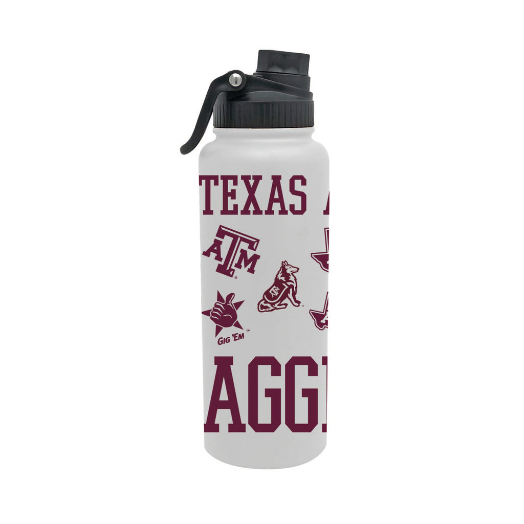 Texas A&M Aggies 34oz Stainless Steel Medley Aqua Bottle