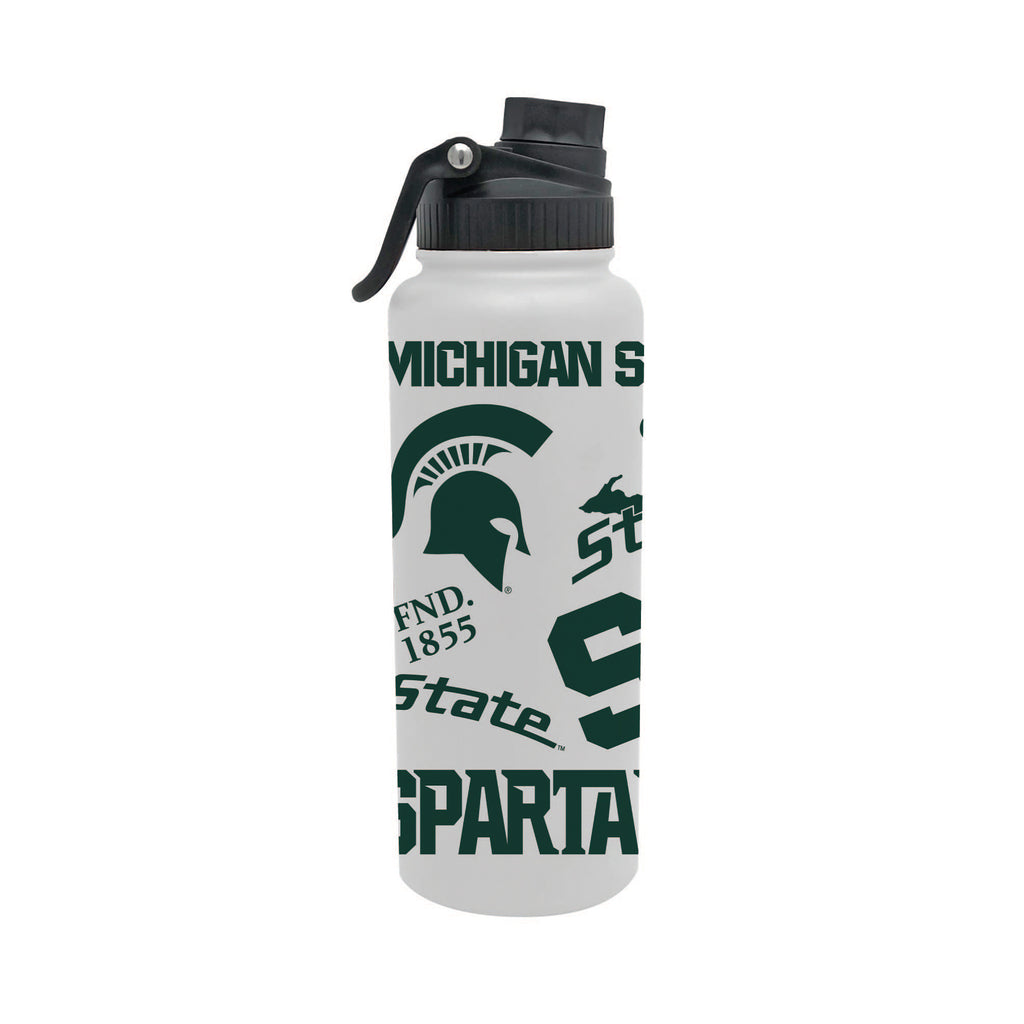 Michigan State Spartans 34oz Stainless Steel Medley Aqua Bottle