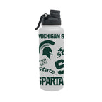 Michigan State Spartans 34oz Stainless Steel Medley Aqua Bottle