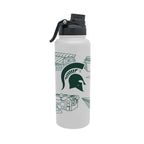 Michigan State Spartans 34oz Campus Line Art Aqua Bottle