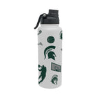 34oz Michigan State Spartans Basketball Sketch Aqua Bottle