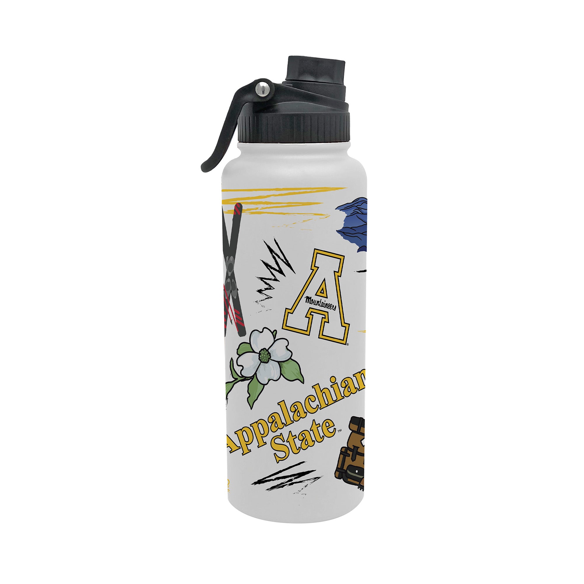 34oz App State Mountaineers Local Aqua Bottle