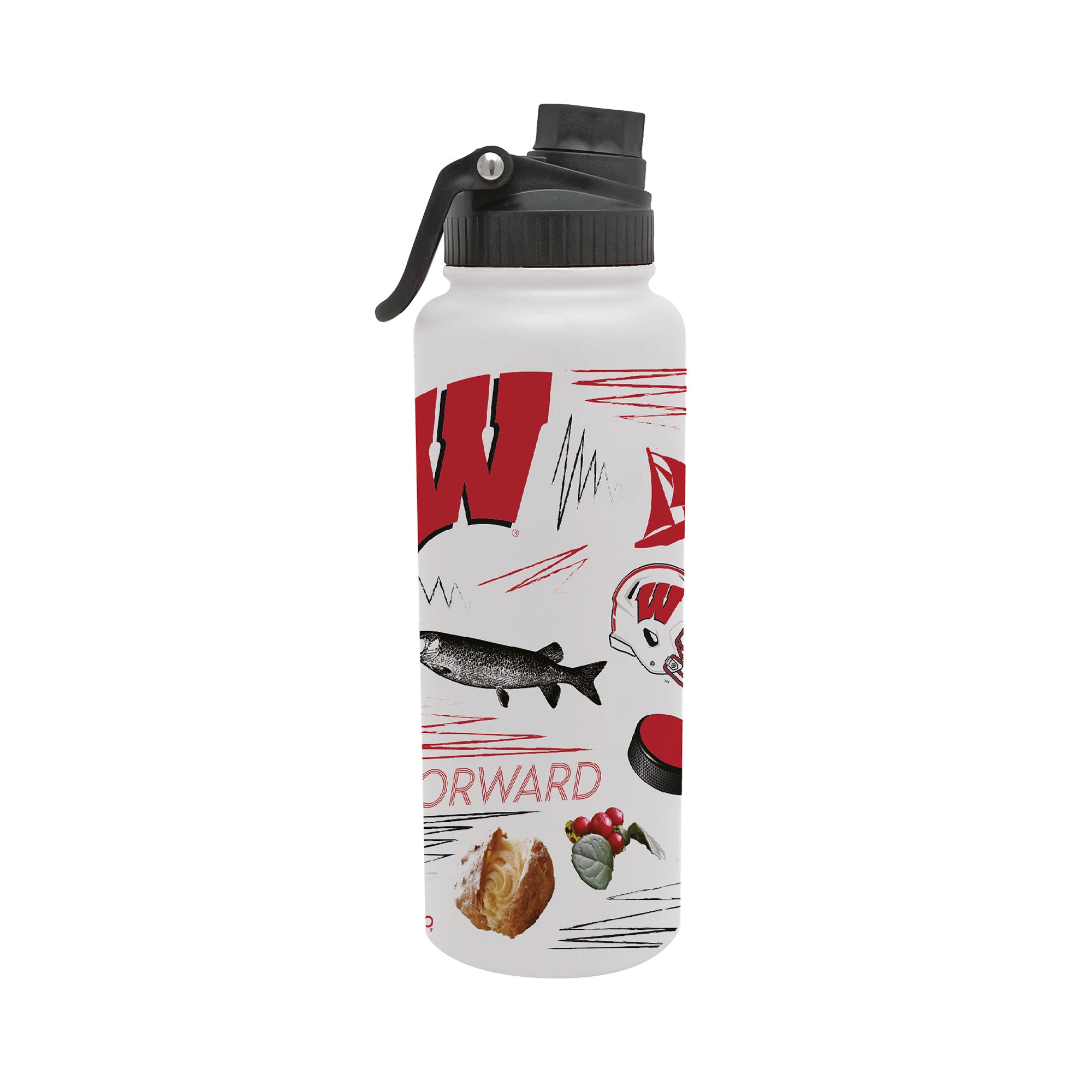 34oz Wisconsin Badgers Local Aqua Bottle