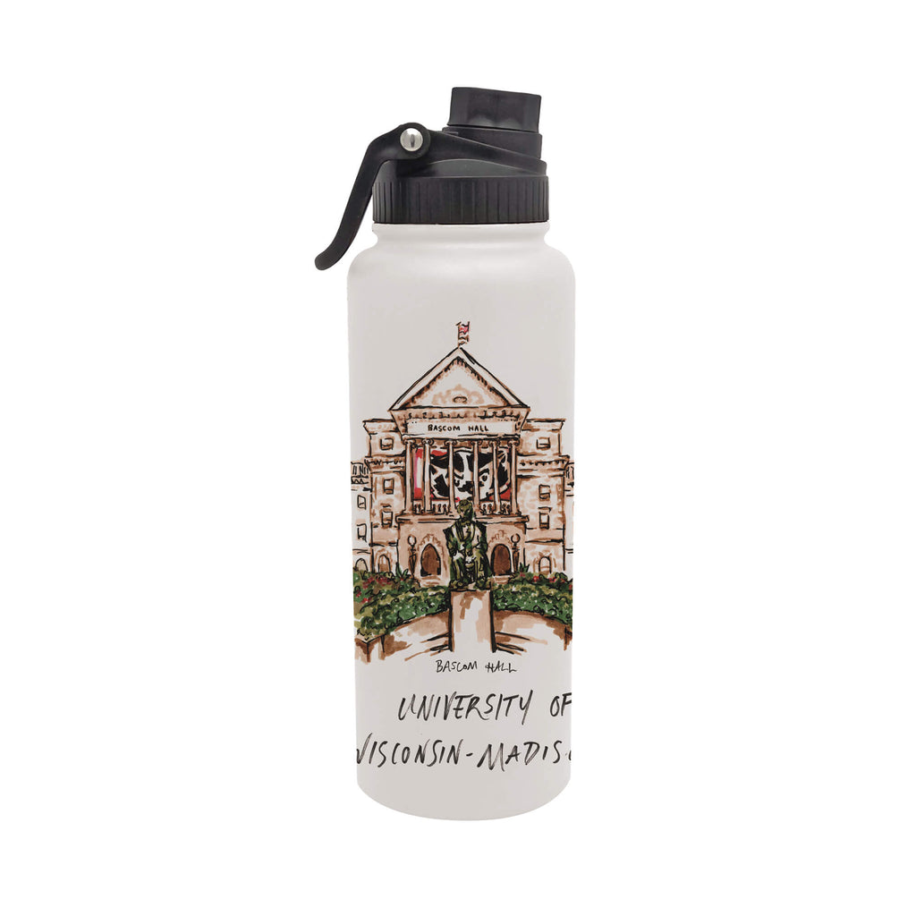 34oz Wisconsin Badgers Laura Wilcox University Collection Aqua Bottle