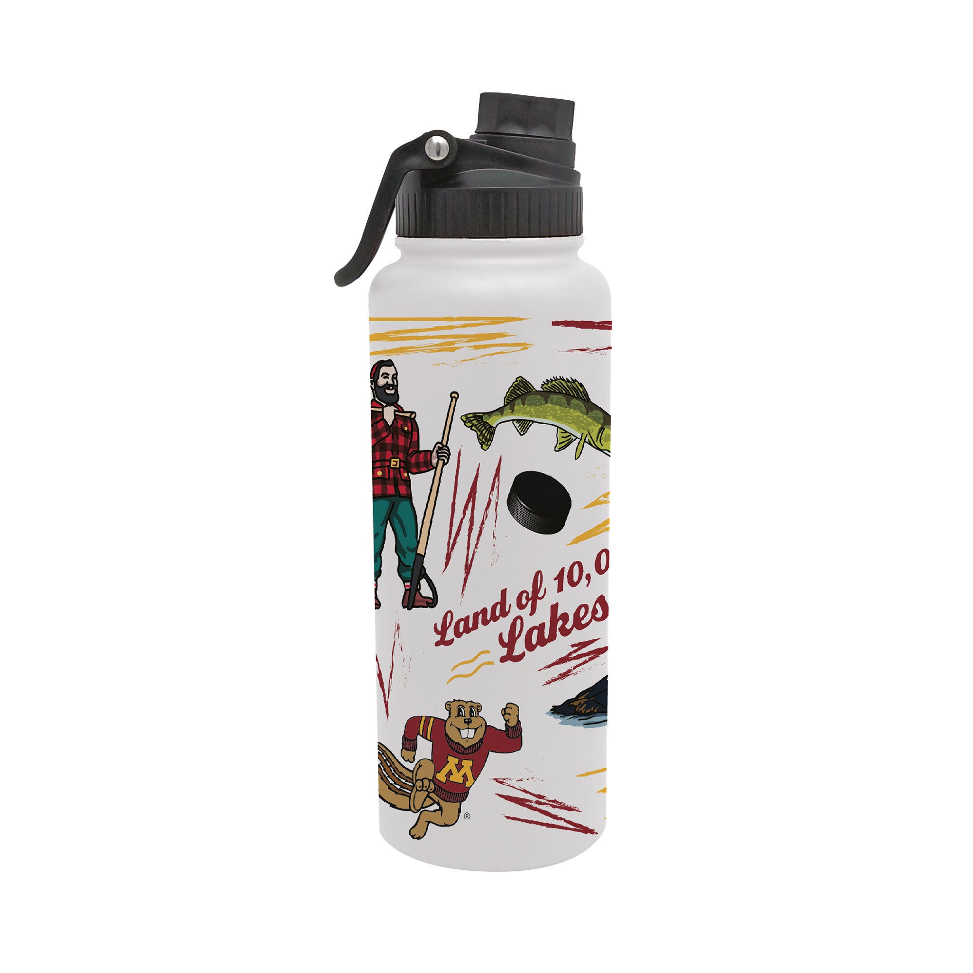 34oz Minnesota Golden Gophers Local Aqua Bottle