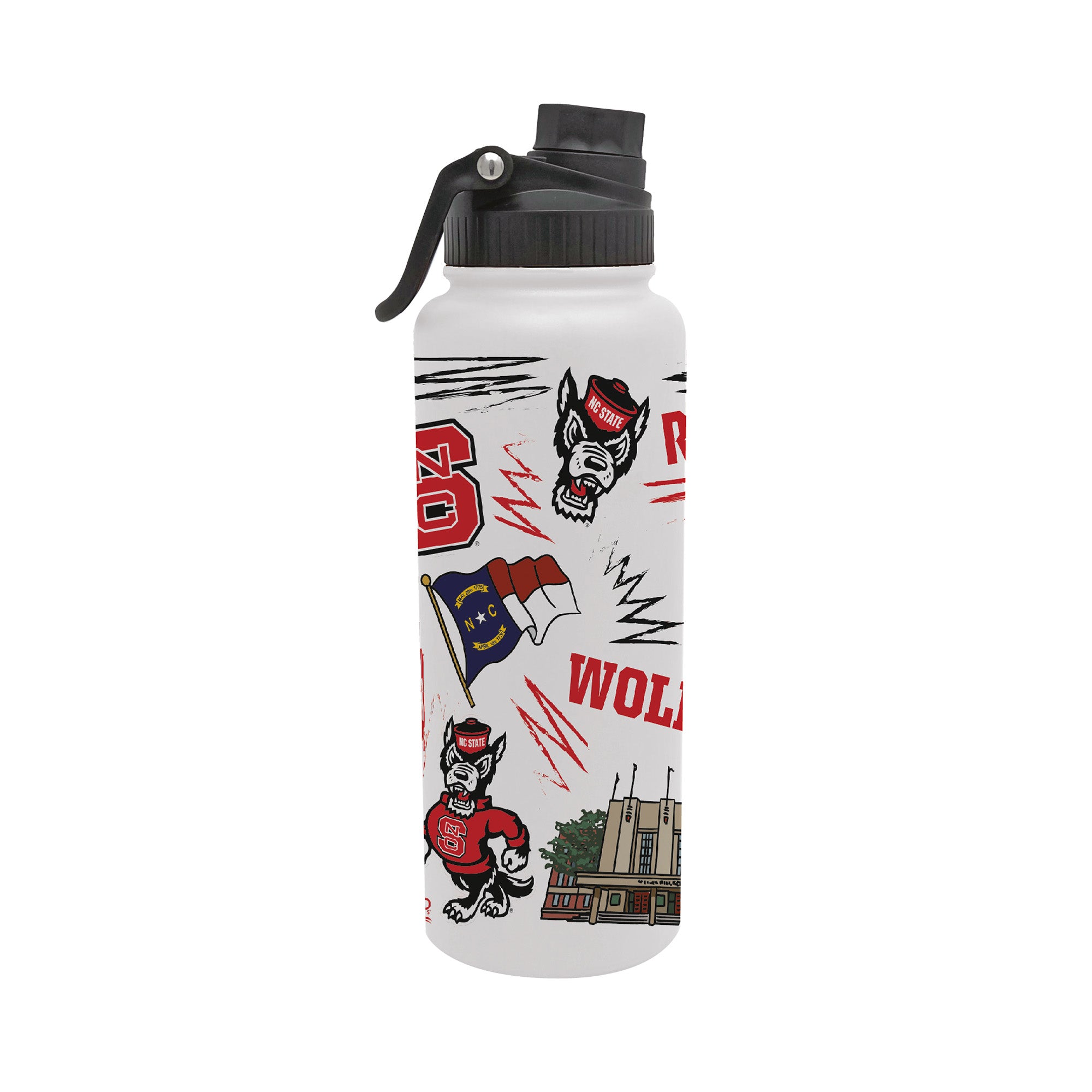 34oz NC State Wolfpack Local Aqua Bottle