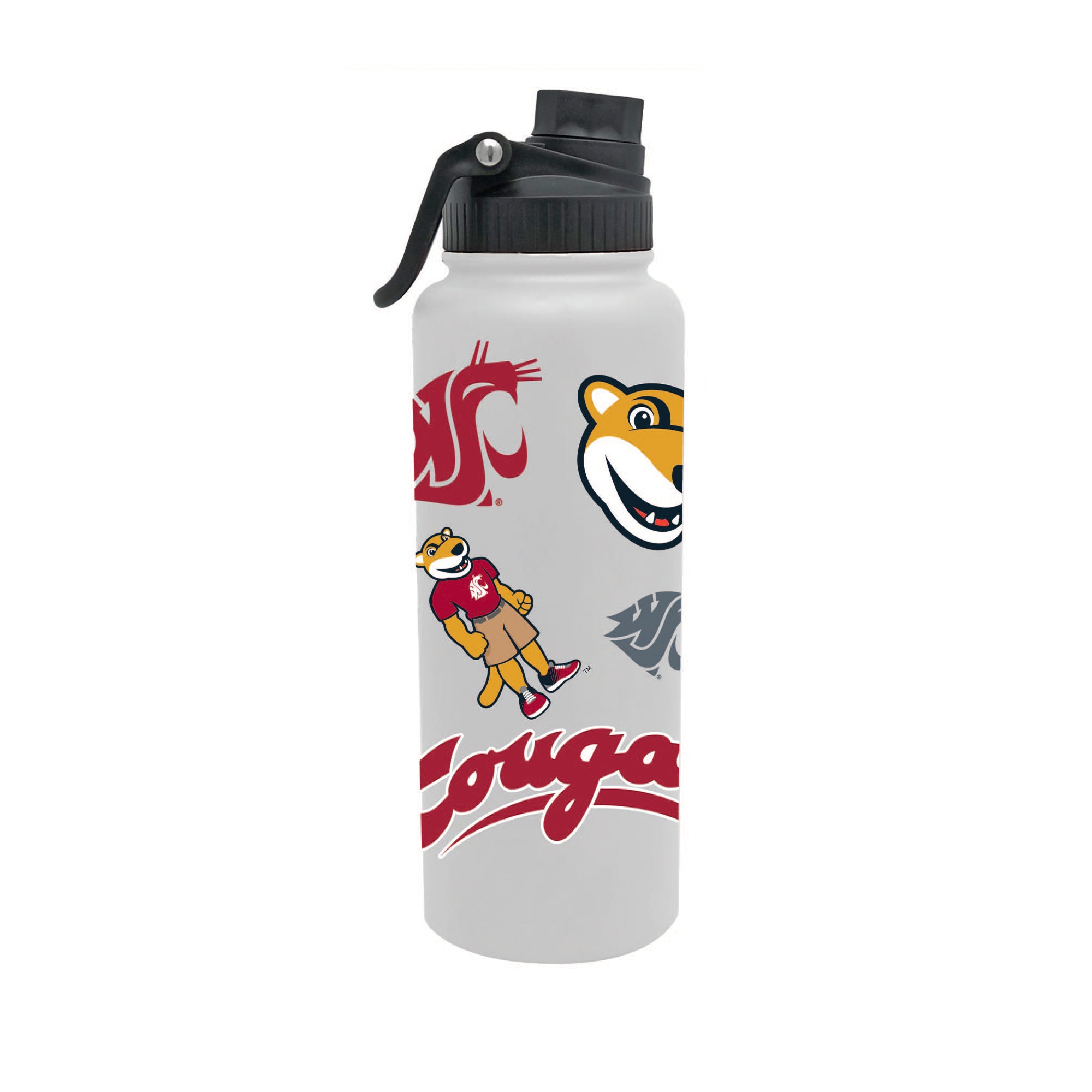 Washington State Cougars 34oz Stainless Steel Medley Aqua Bottle