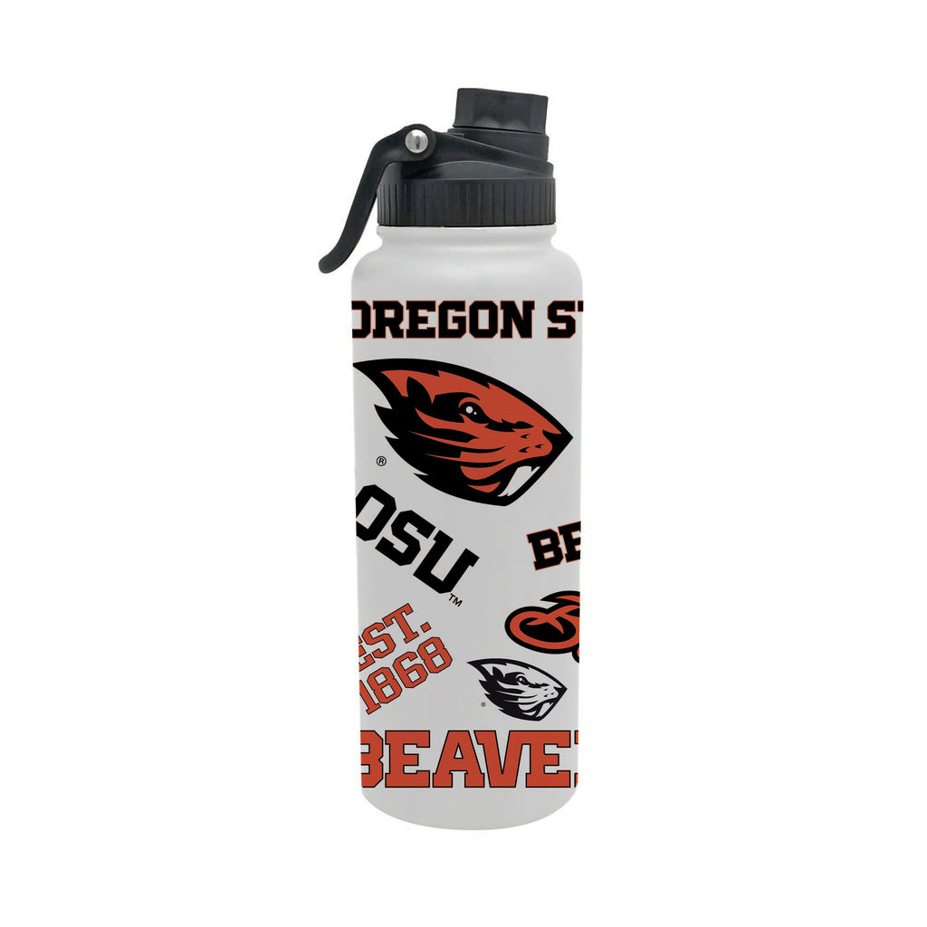 Oregon State Beavers 34oz Stainless Steel Medley Aqua Bottle