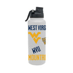 West Virginia Mountaineers 34oz Stainless Steel Medley Aqua Bottle