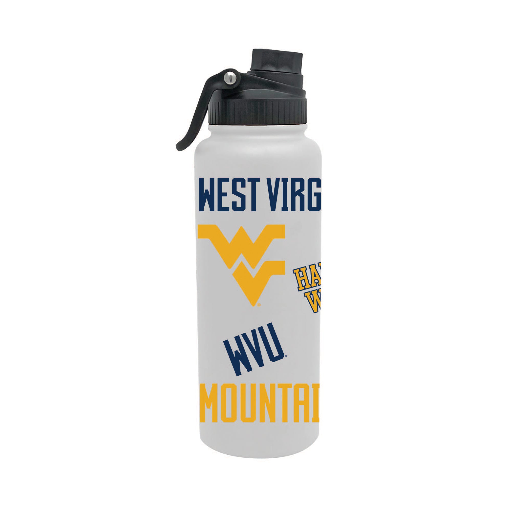 West Virginia Mountaineers 34oz Stainless Steel Medley Aqua Bottle