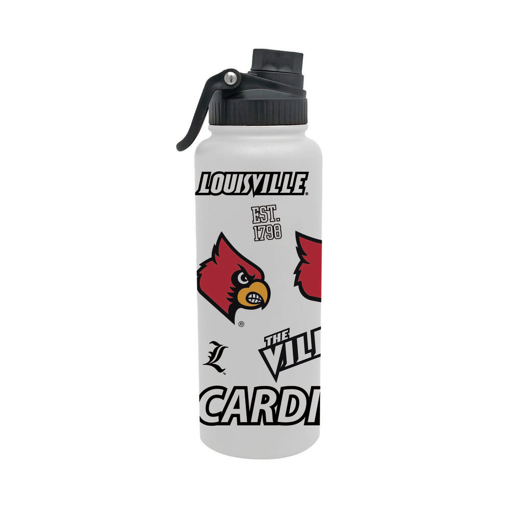 Louisville Cardinals 34oz Stainless Steel Medley Aqua Bottle