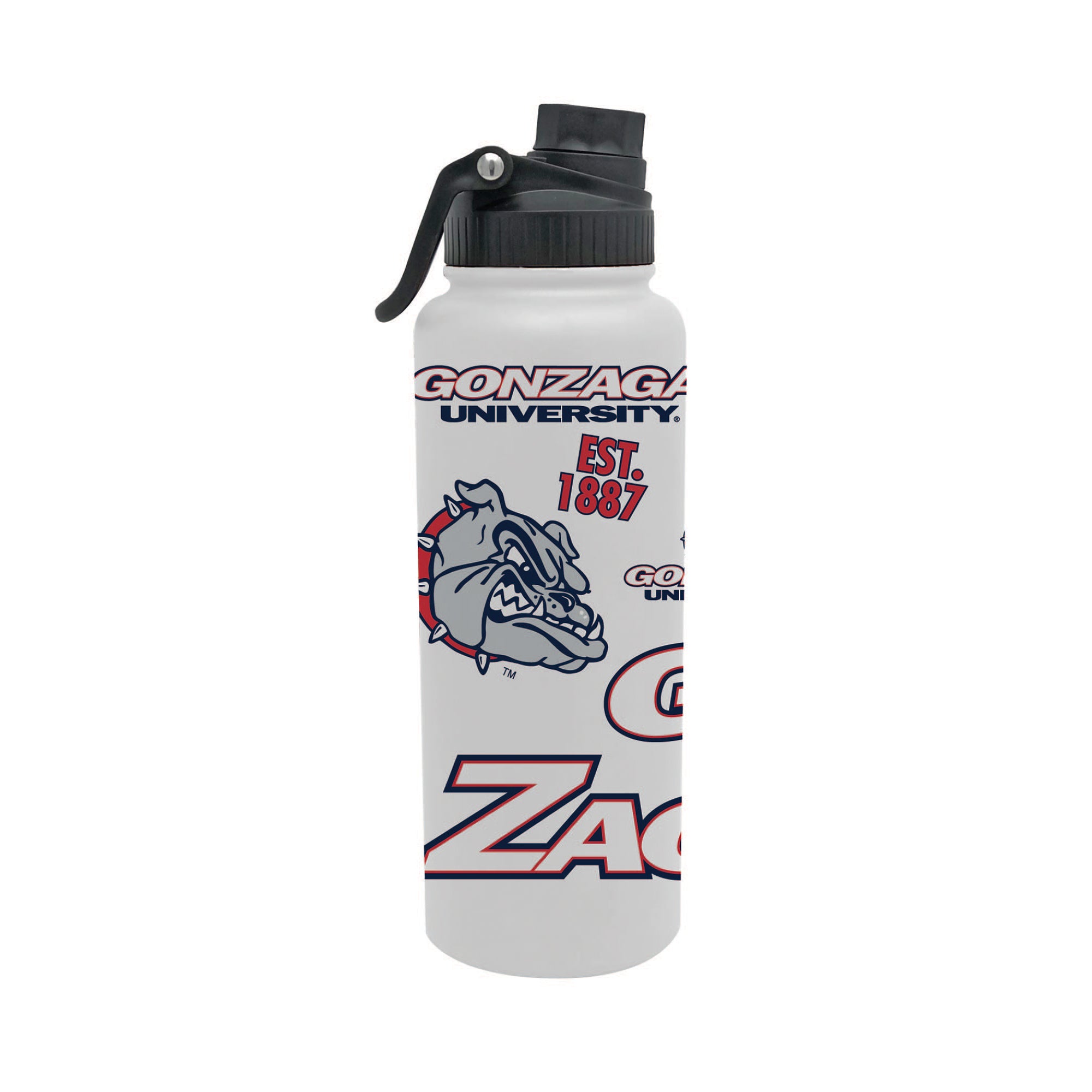 Gonzaga Bulldogs 34oz Stainless Steel Medley Aqua Bottle