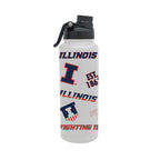 Illinois Fighting Illini 34oz Stainless Steel Medley Aqua Bottle