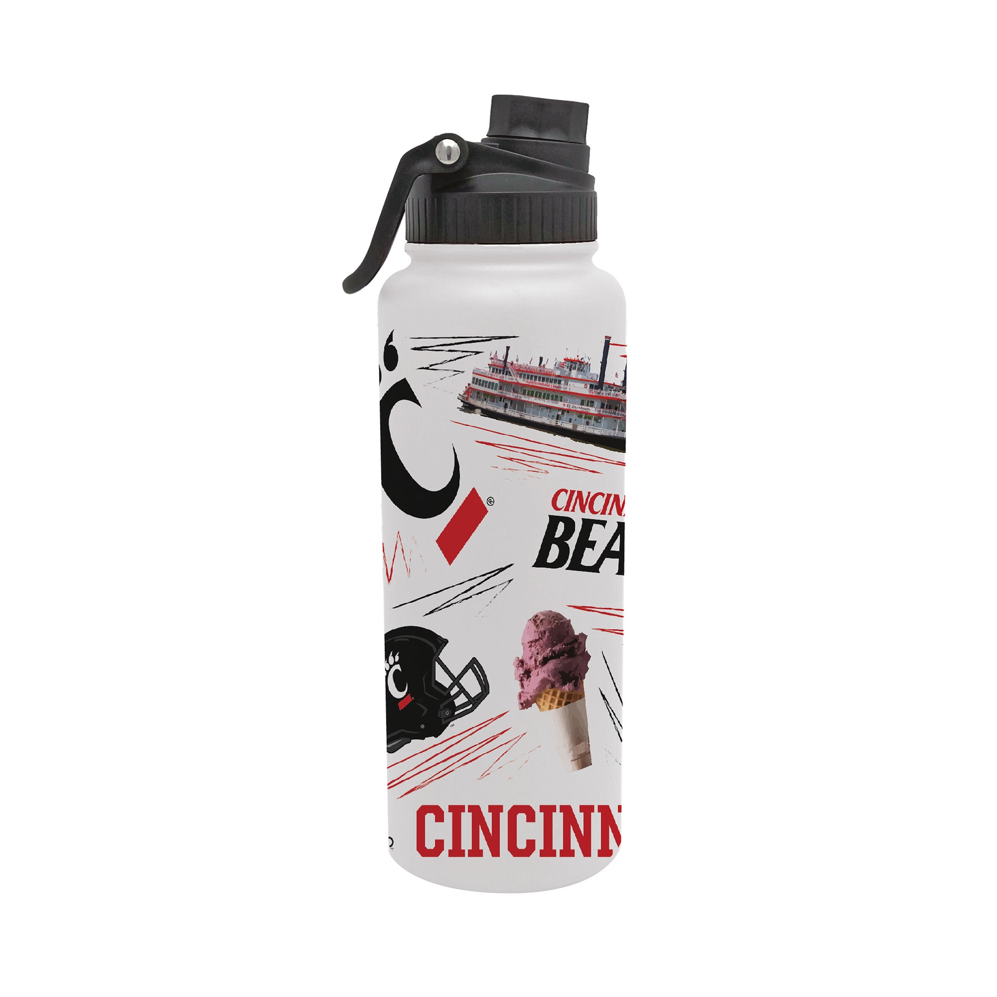 34oz Cincinnati Bearcats Local Aqua Bottle