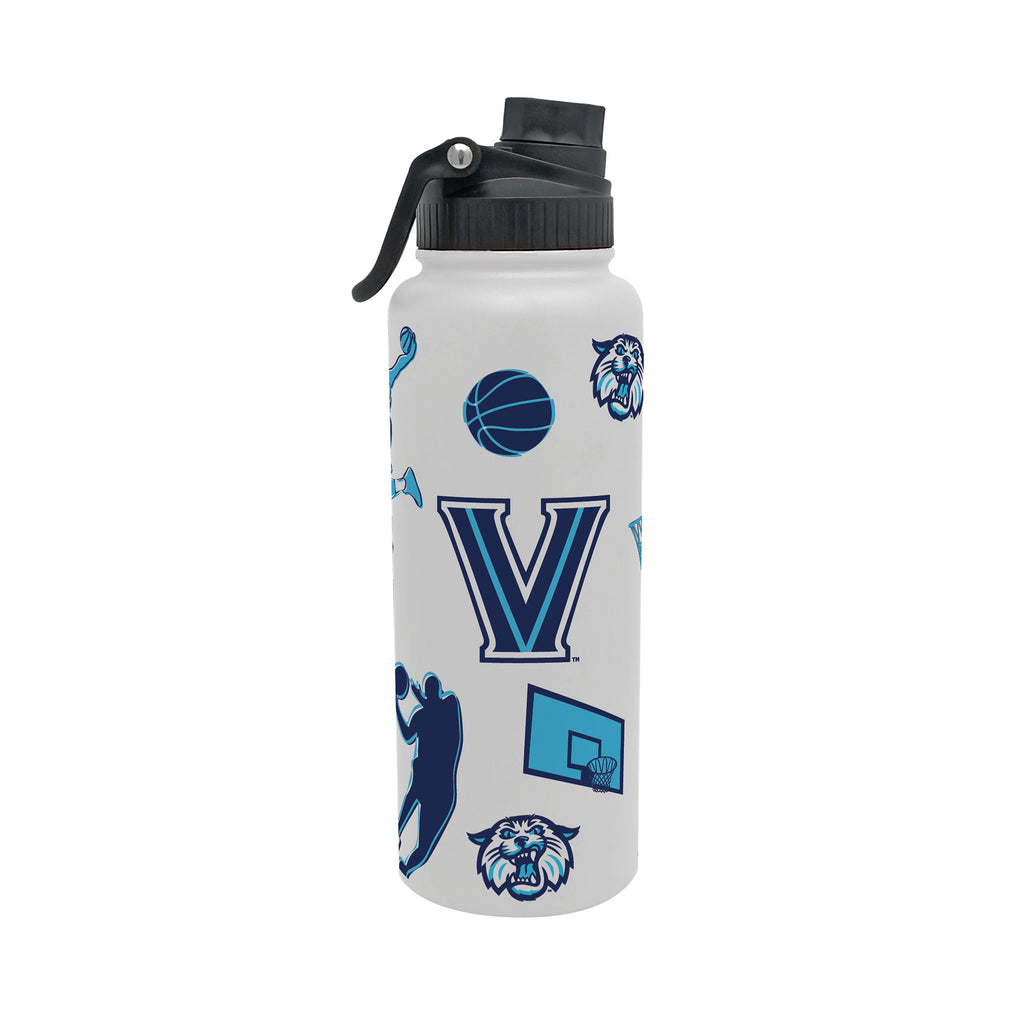 34oz Villanova Wildcats Basketball Sketch Aqua Bottle