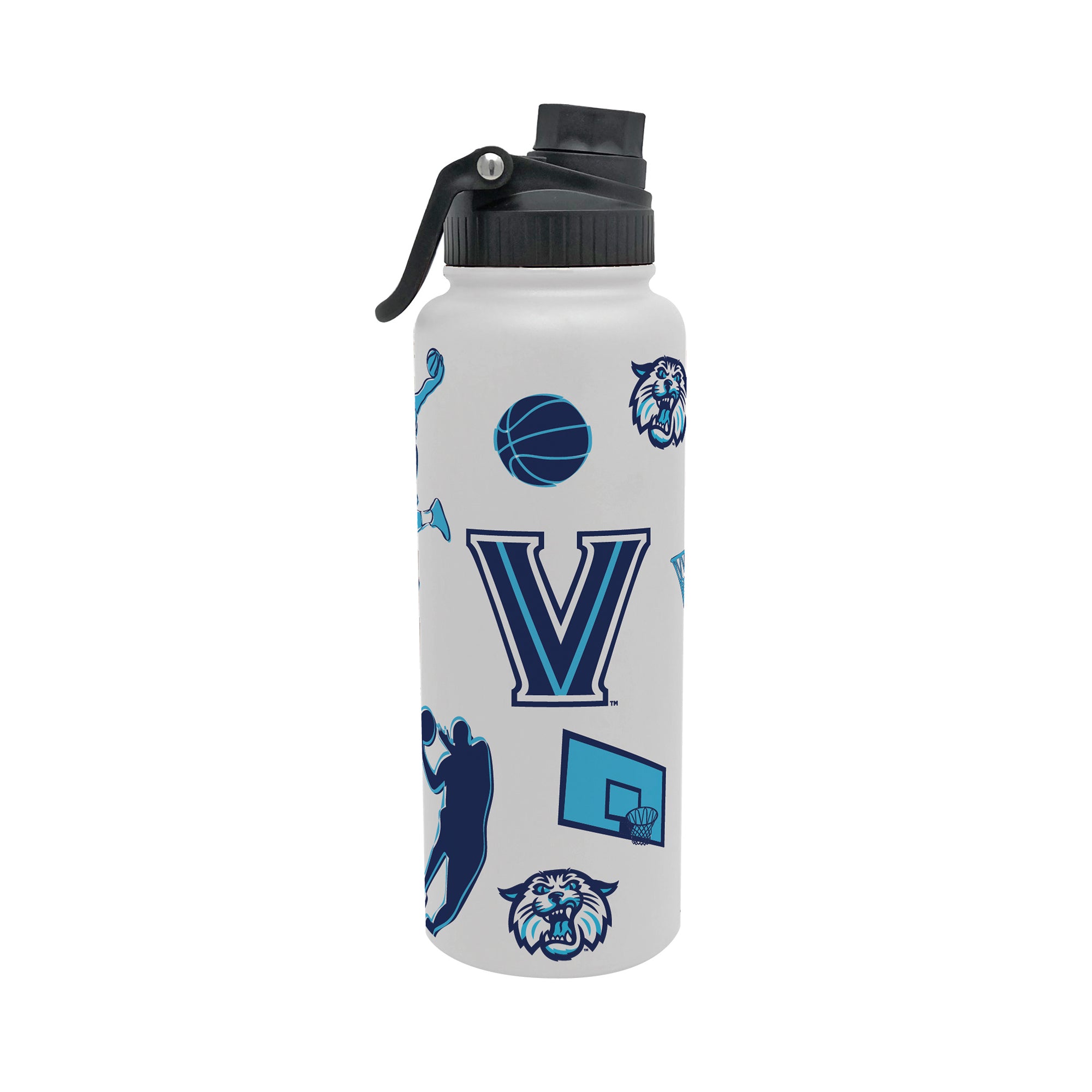 34oz Villanova Wildcats Basketball Sketch Aqua Bottle