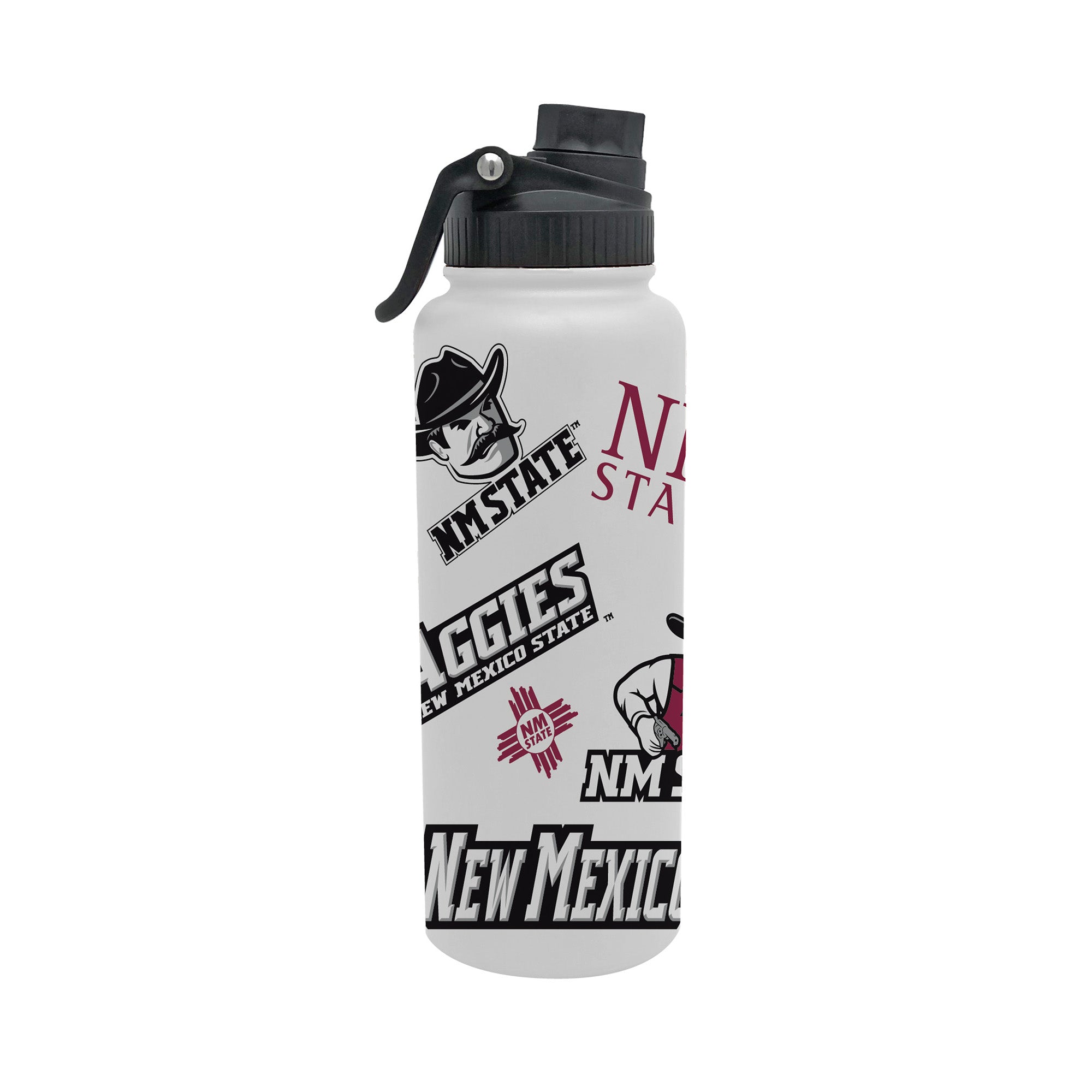 New Mexico State Aggies 34oz Stainless Steel Medley Aqua Bottle