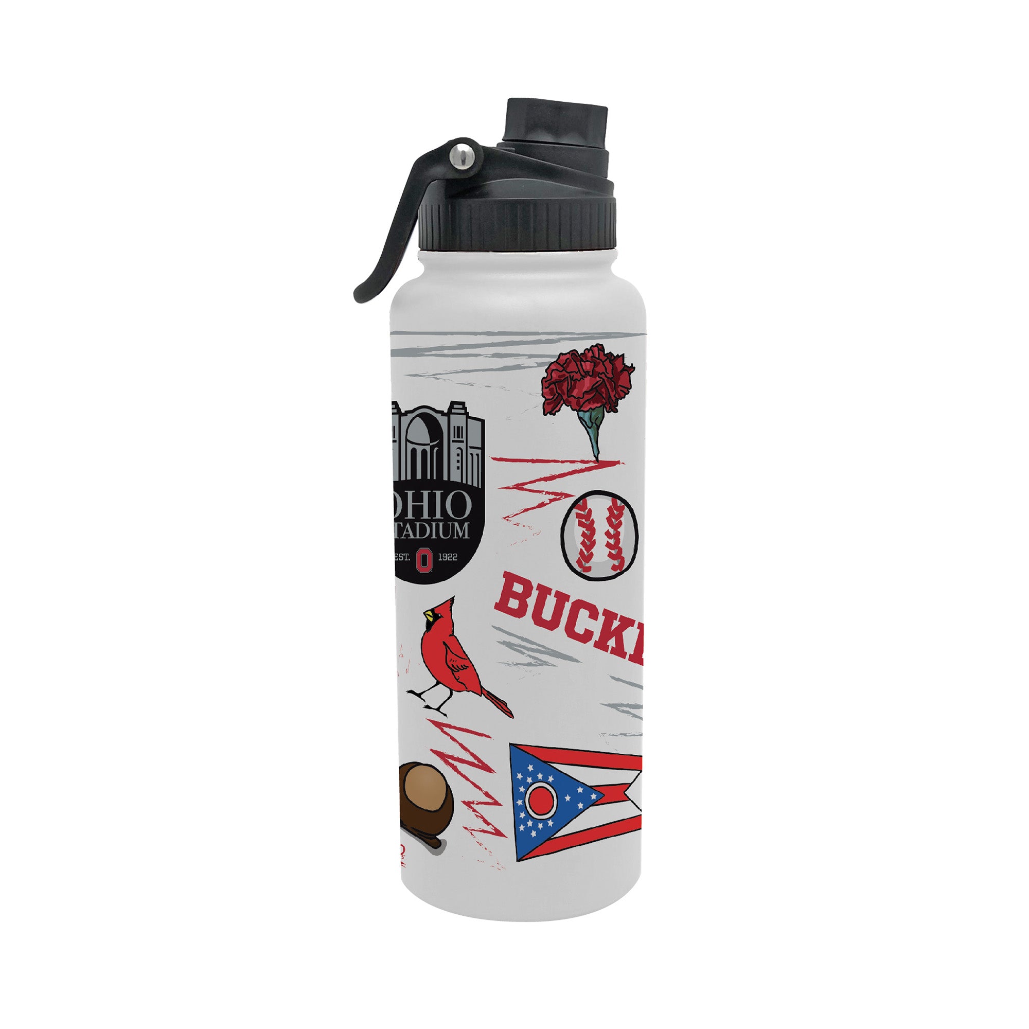 34oz Ohio State Buckeyes Local Aqua Bottle