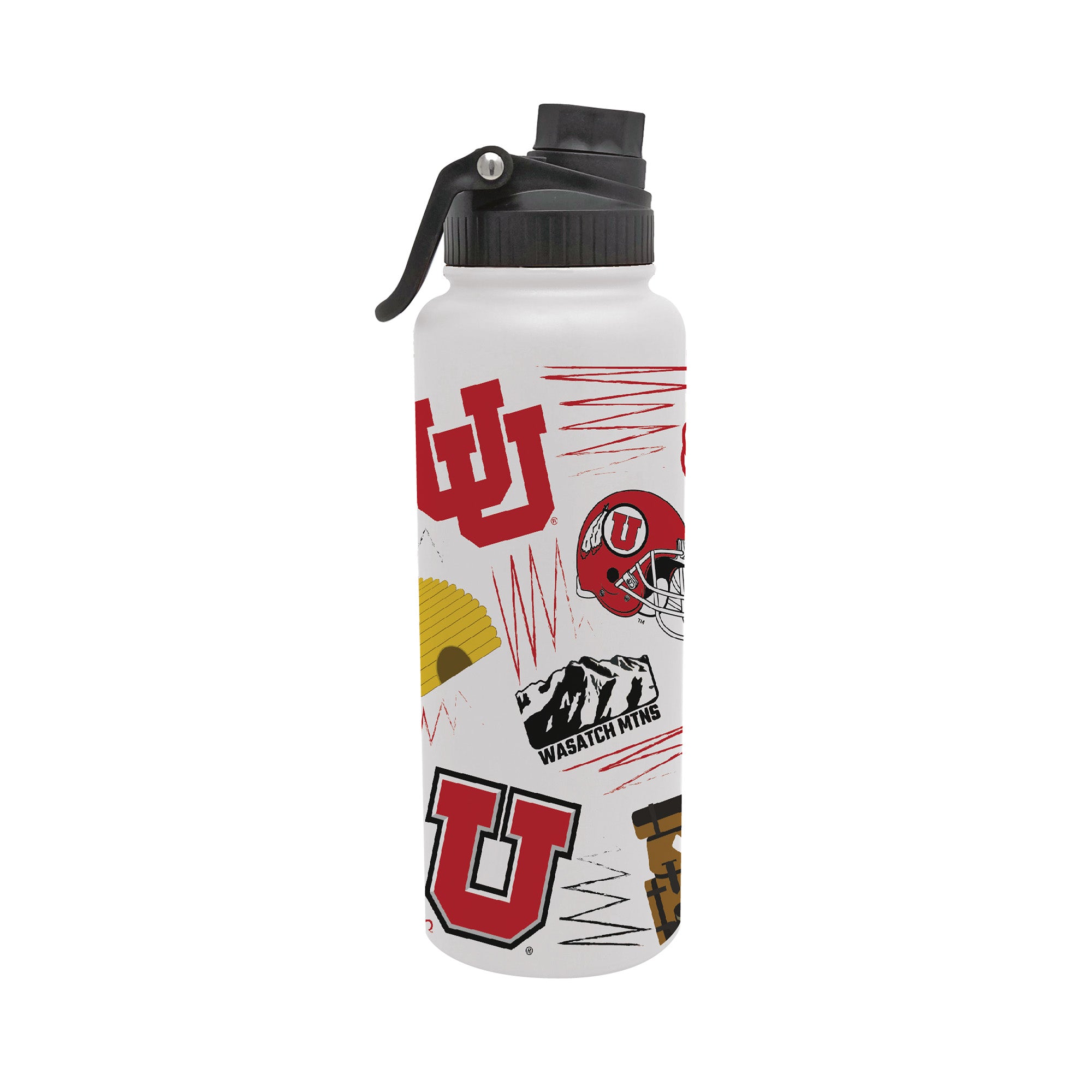 34oz Utah Utes Local Aqua Bottle