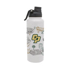 Cal Poly Mustangs 34oz Campus Line Art Aqua Bottle