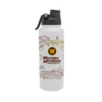 Western Michigan 34oz Campus Line Art Aqua Bottle