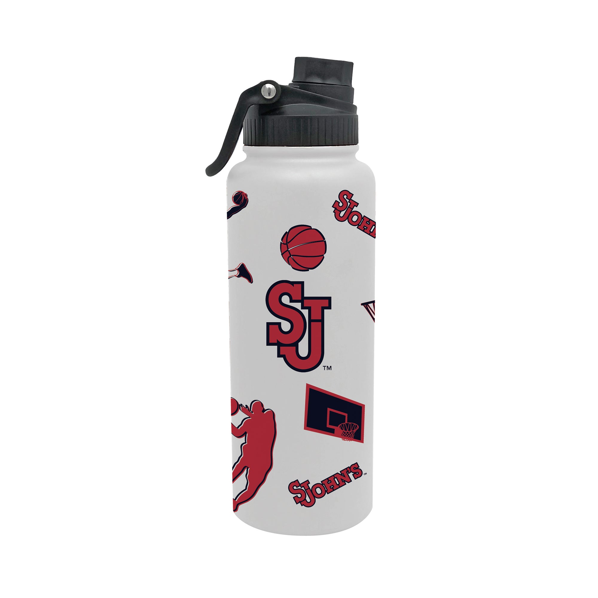 34oz St. Johns Basketball Sketch Aqua Bottle