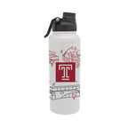 Temple Owls 34oz Campus Line Art Aqua Bottle