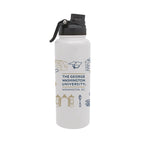 George Washington 34oz Campus Line Art Aqua Bottle