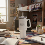 40oz Kansas Jayhawks Laser Etch Rocky Tumbler with Handle