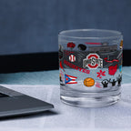 Set of 2 Ohio State Buckeyes 14oz Local Rocks Glasses