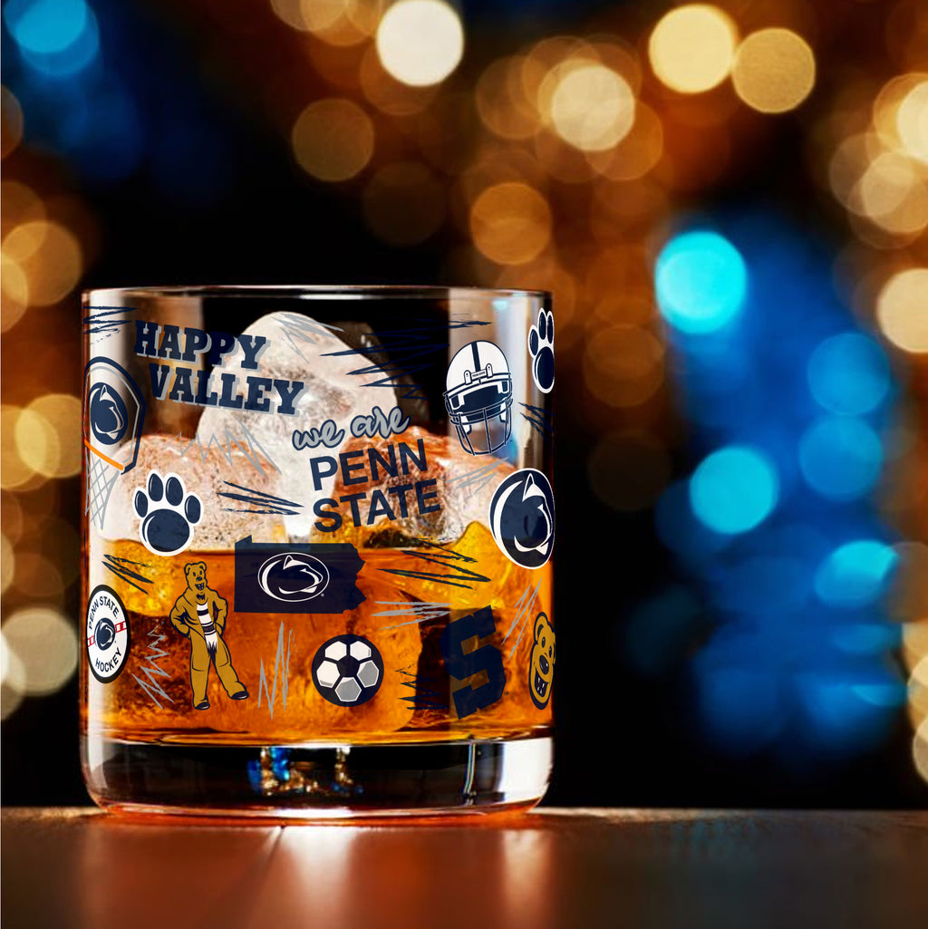 Set of 2 Penn State Nittany Lions 14oz Local Rocks Glasses