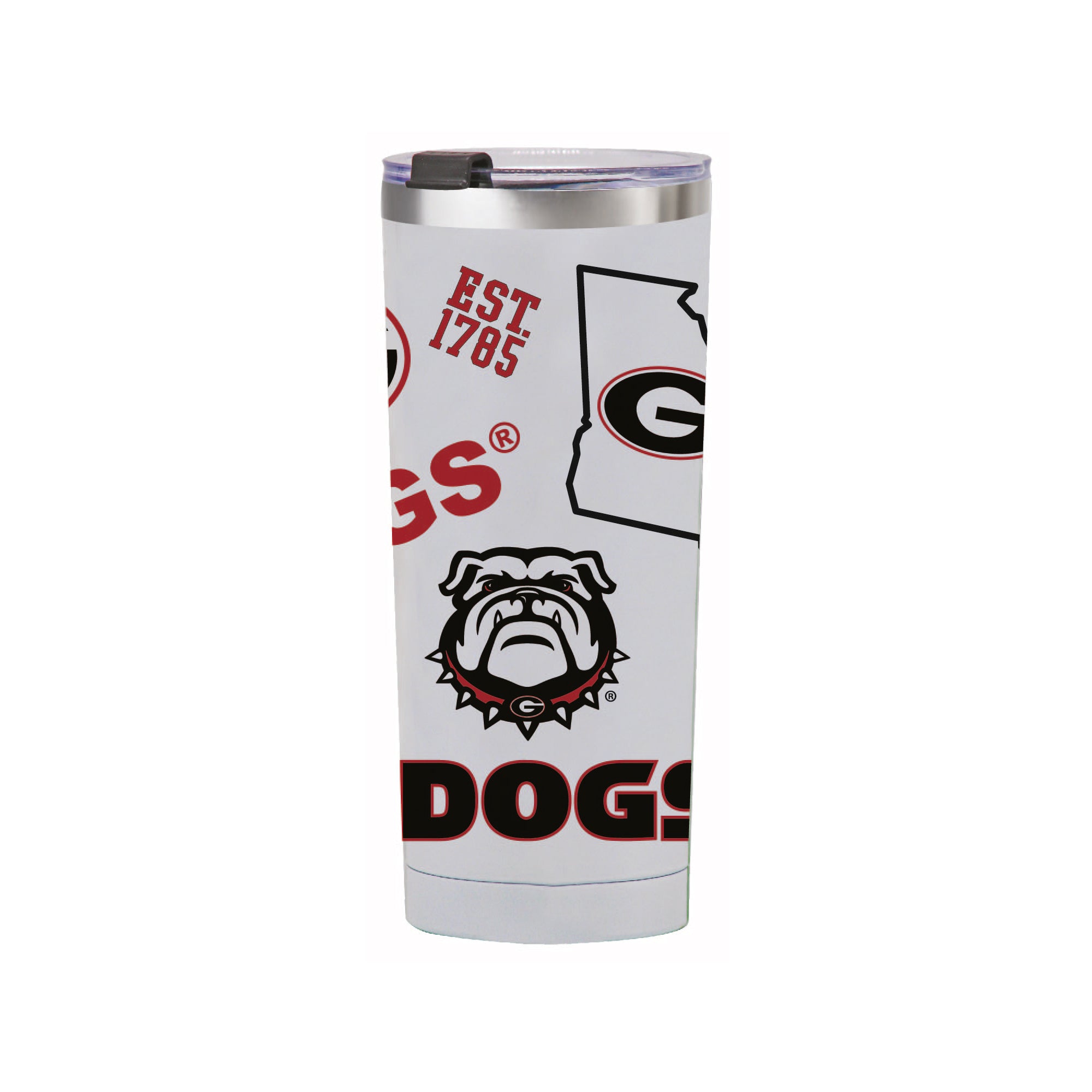 24oz Georgia Bulldogs Medley Stainless Steel Tumbler