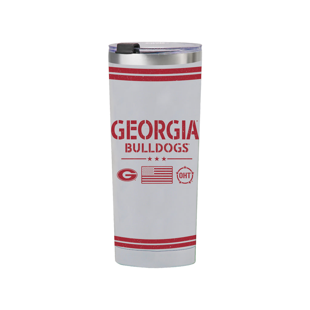 24oz Georgia Bulldogs OHT TC Flag Tumbler