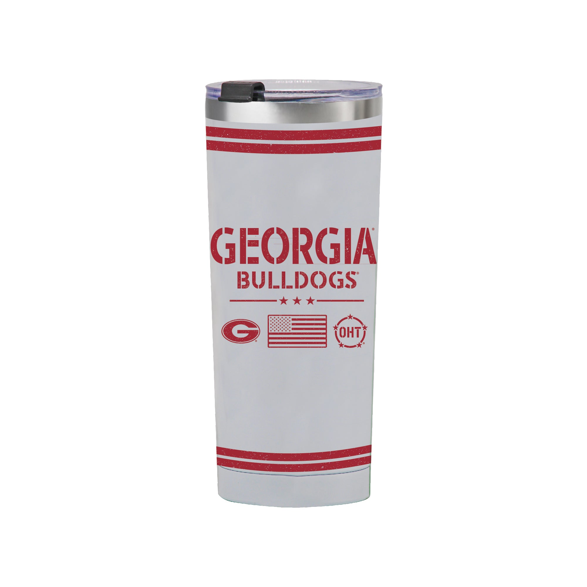 24oz Georgia Bulldogs OHT TC Flag Tumbler