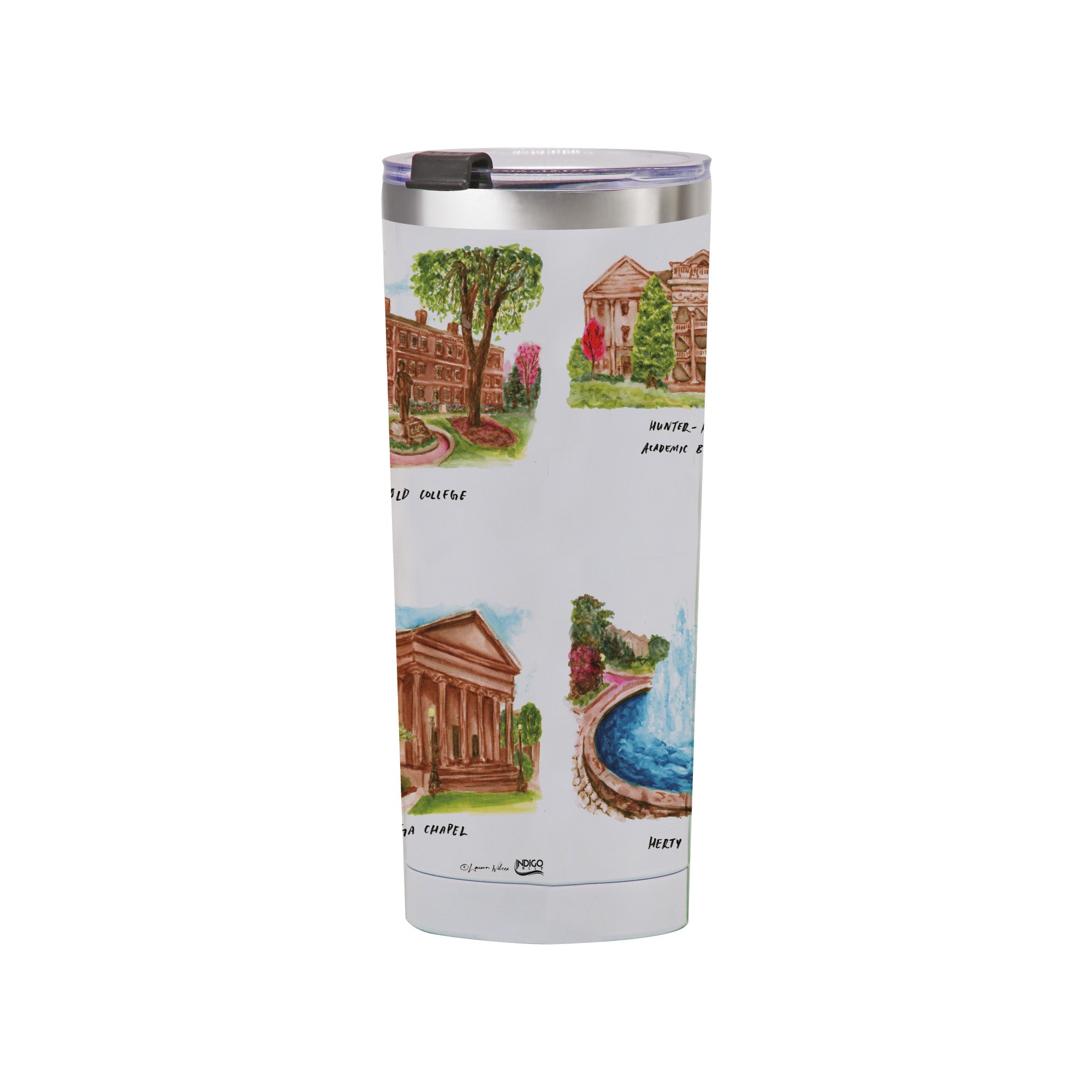 Georgia Bulldogs 24oz Stainless Steel Tumbler by Laura Wilcox