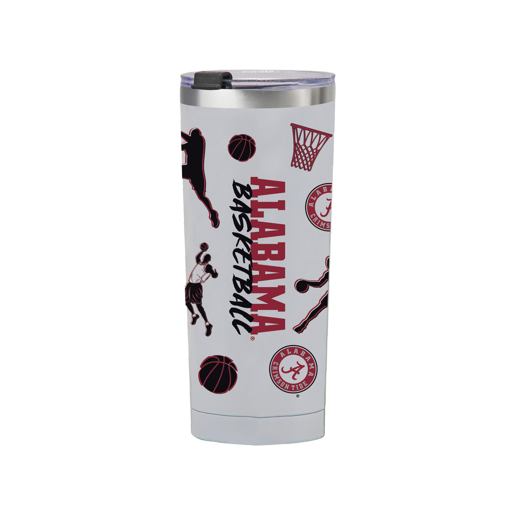 24oz Alabama Crimson Tide Basketball Sketch Tumbler